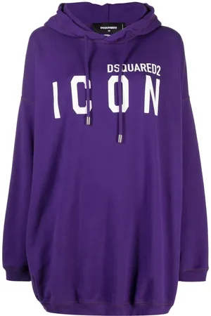 Dsquared2 Oversize hættetrøje med logotryk