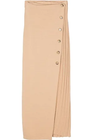 AERON Nougat nederdel i strik
