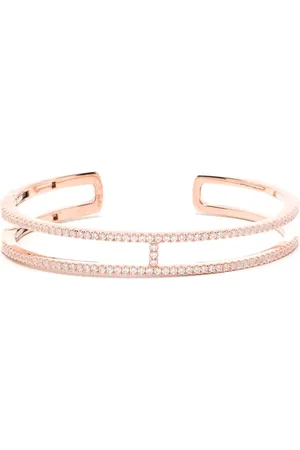 APM Monaco Double Line Pavé armbånd
