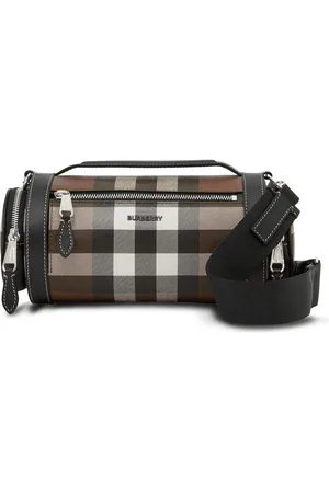 Burberry Messenger-taske i læder med ternet tryk