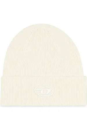 Diesel Ribstrikket hue med broderet logo