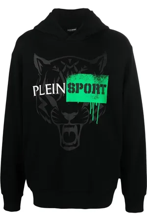 Philipp Plein Langærmet hættetrøje med tigertryk