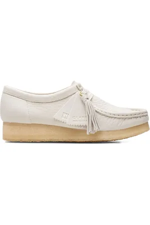 Clarks Wallabee White Nubuck loafers