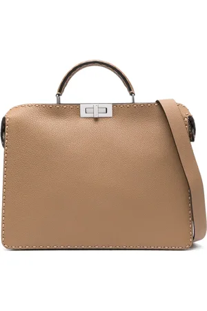 Fendi Mellemstor Peekaboo ISeeU Selleria tote