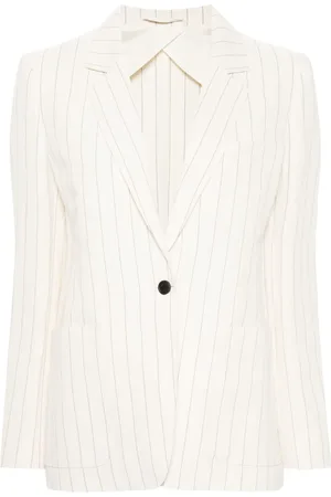 Max Mara Enkeltradet blazer med nålestriber