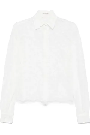 ERMANNO SCERVINO Skjorte med blomster-broderi