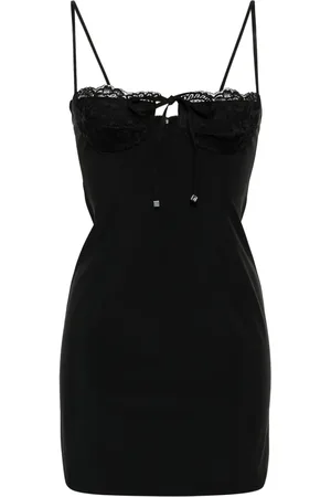 BLUMARINE Kort kjole med blonde-udsmykninger