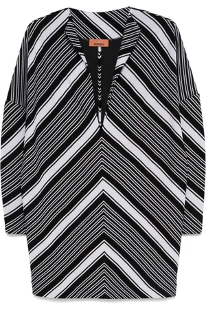 Missoni Kort kjole med dyb V-halsudskæring og oversize ærmer