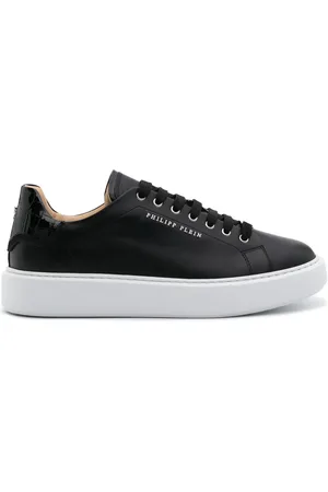 Philipp Plein Low-top lædersneakers med sekskantet detalje