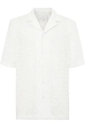 Philipp Plein Skjorte med monogram-jacquard