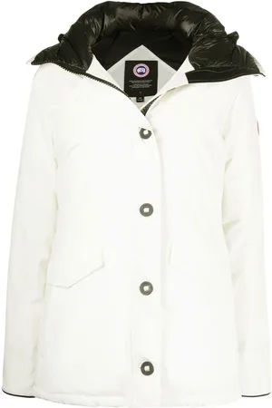 Canada Goose Parka med hætte og logomærke