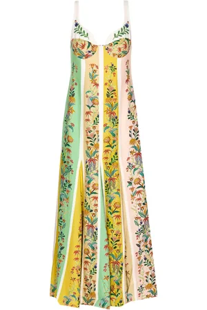 Farm Rio Floral Stripes maxi dress