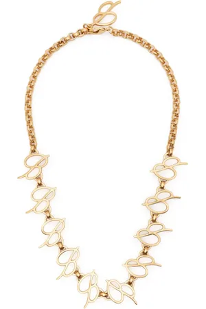 BLUMARINE Choker-halskæde med logo-udsmykning