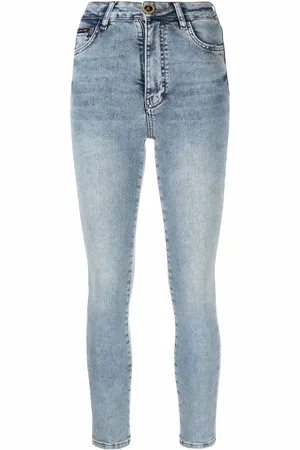 Philipp Plein Skinny-jeans med dødningehoved-broderi