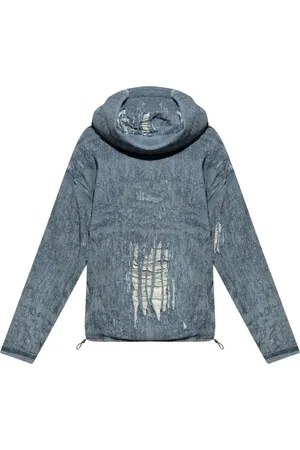Diesel Sweatshirt i denim med slitageeffekt