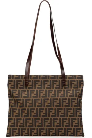 Fendi Tote i kanvas med Zucca-mønster fra 2000-2010