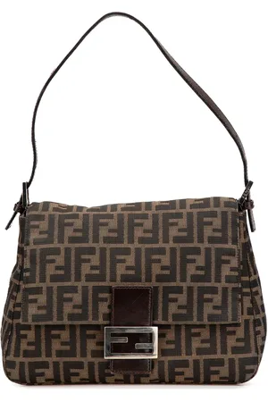 Fendi 2000-2010 Zucca Canvas Mamma Forever skuldertaske