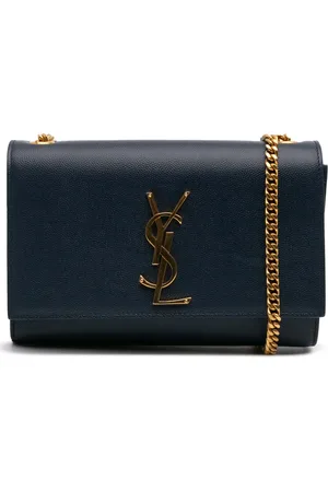 Saint Laurent Lille Grain de Poudre Monogram Kate crossbody-taske fra 2018