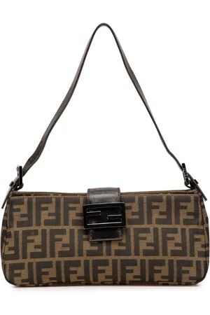 Fendi Skuldertaske i Zucca-kanvas fra 2010-2024