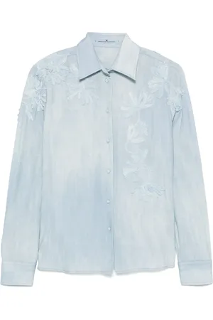 ERMANNO SCERVINO Skjorte med blomster-broderi