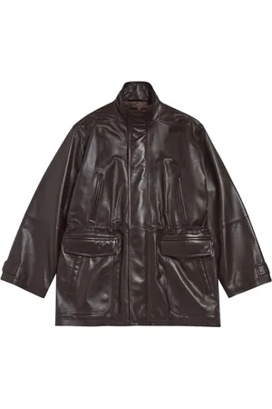 Balenciaga Oversize læderfrakke