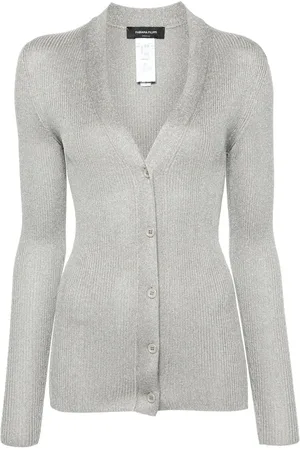 Fabiana Filippi Ribstrikket cardigan med metallisk tråd