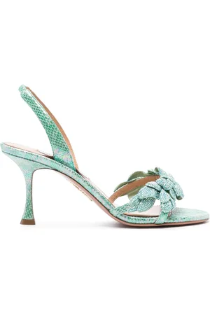 Aquazzura Glactic Flower 75mm lædersandaler