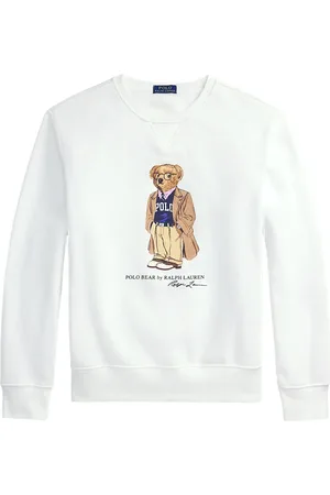 Ralph Lauren Sweatshirt i fleece med Polo Bear-tryk
