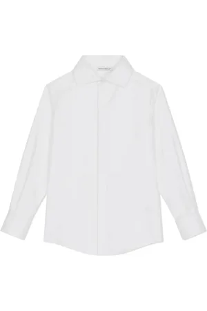 Dolce & Gabbana Smoking-skjorte i jacquard med DG-logo