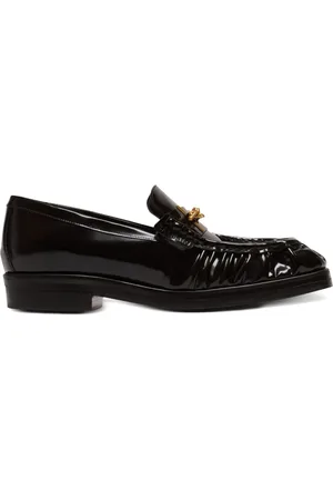 Balmain Loafers i læder med glaseret effekt