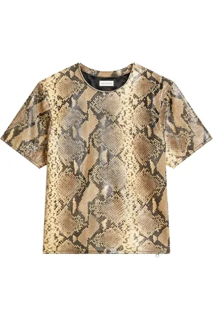 DRIES VAN NOTEN T-shirt i læder