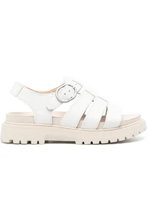 Timberland Logo-prægede sandaler i læder
