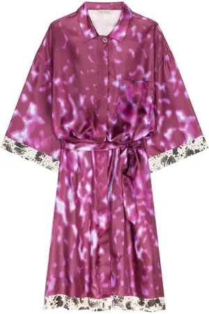 DRIES VAN NOTEN Skjortekjole i silke