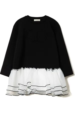 Twin-Set Kjole med organza-flæser