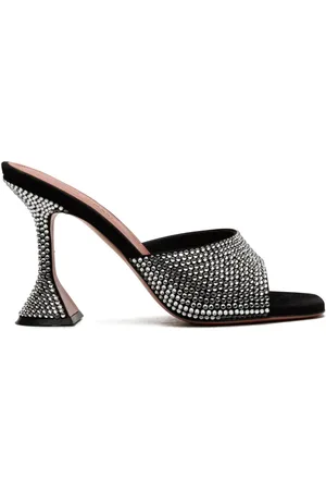 Amina Muaddi Lupita 60mm sandaler i ruskind