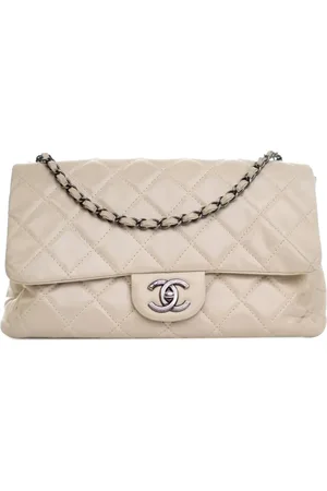 CHANEL Stor quiltet Coco Soft Flap skuldertaske i glaseret kalveskind fra 2014-2015