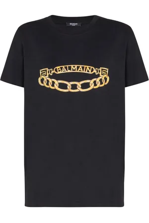Balmain T-shirt med Chain-tryk