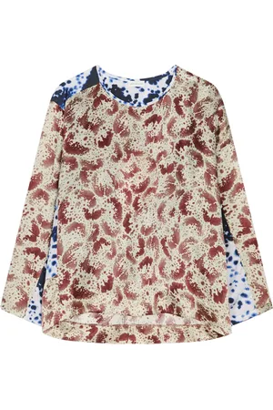 DRIES VAN NOTEN Asymmetrisk T-shirt med tryk