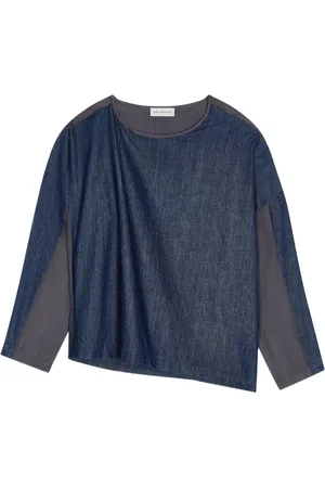 DRIES VAN NOTEN Denimbluse med paneler