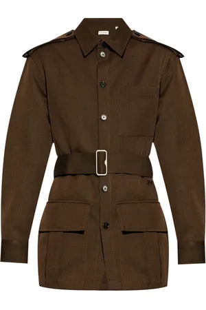 Burberry Overskjorte med knapper og bælte i taljen
