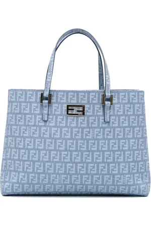 Fendi Lille tote i belagt kanvas med Zucchino-mønster fra 2000-2010