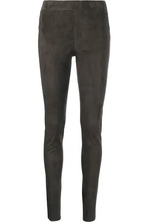 arma leder Roche leggings i ruskind