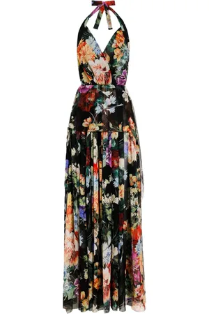 Dolce & Gabbana Lang kjole med blomstertryk