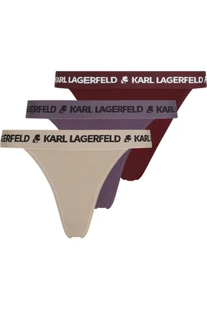 Karl Lagerfeld G-streng i strækbar bomuld (pakke med tre)