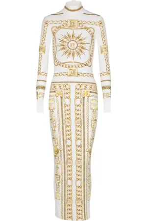 Balmain Bodycon-kjole med grafisk tryk