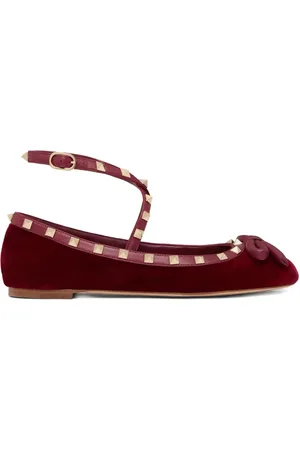 VALENTINO GARAVANI Rockstud-ballerinaer med remme