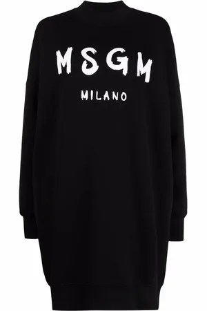 Msgm Trøje-kjole med penselstrøg-logo