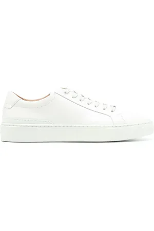 HUGO BOSS Sneakers i læder med logoplade