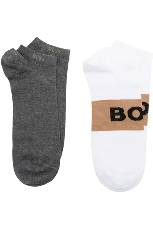 HUGO BOSS Strømper med broderet logo, 2-pak