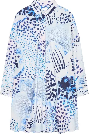 DRIES VAN NOTEN Skjortekjole med tryk